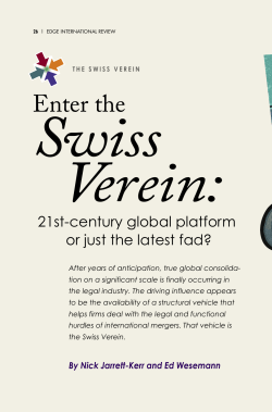 Enter the Swiss Verein