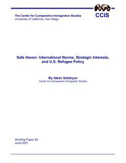 International Norms, Strategic Interests, and US Refugee Policy