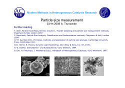Particle size measurement