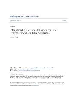 Integration of the Law of Easements, Real Covenants and Equitable