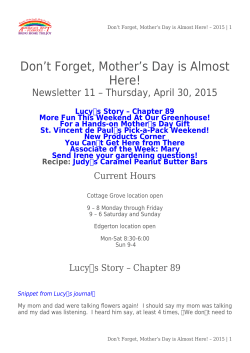 Don`t Forget, Mother`s Day is Almost Here!