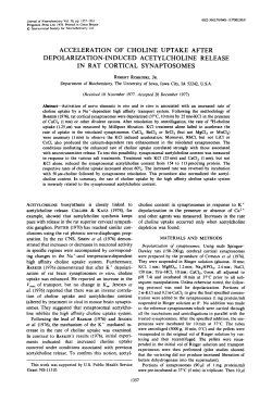 ACCELERATION OF CHOLINE UPTAKE AFTER DEPOLARIZATION