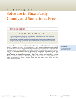 CHAPTER 10 Software in Flux: Partly Cloudy and