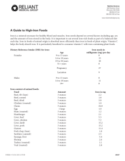 A Guide to High-Iron Foods