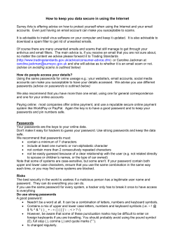 How to keep you data secure in using the Internet