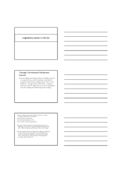 Legislative power in the EU