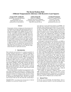 The Kernel Kalman Rule - Efficient Nonparametric