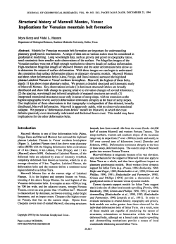 Implications for Venusian mountain belt formation