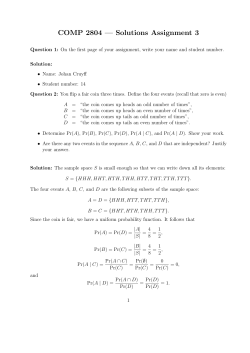 COMP 2804 — Solutions Assignment 3