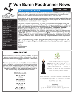 April 2016 - Van Buren Elementary