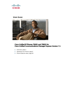 Cisco Unified IP Phones 7942G and 7962G User Guide for Cisco