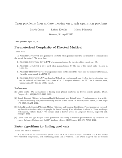 Open problems from update meeting on graph separation problems