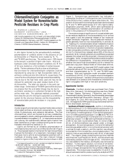 Chloroaniline/Lignin Conjugates as Model System for