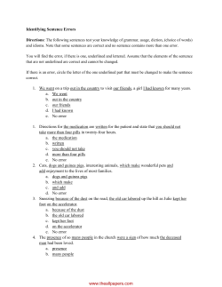 English Composition Exam