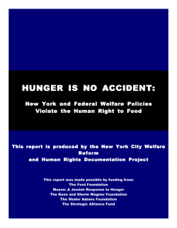hunger is no accident - HRP