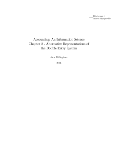 An Information Science Chapter 2 Alternative Representations of the