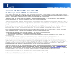 2015 AAMC SACME Harrison CME/CPD Survey