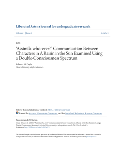 Communication Between Characters in A Raisin in the Sun