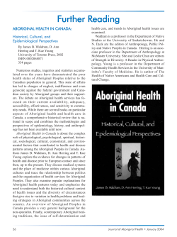 JAH ENG Vol1No1 approved.qxd - National Aboriginal Health