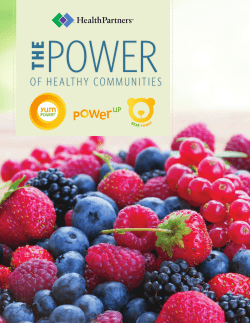OF HEALTHY COMMUNITIES