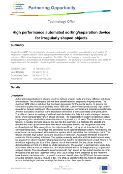 High performance automated sorting/separation