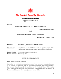 Colonial Insurance Company Limited and Kate Thomson and James