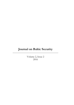 Journal on Baltic Security
