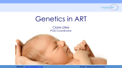 Genetics in ART - Fertility Society of Australia