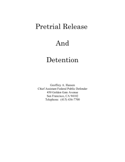 Pretrial Release and Detention