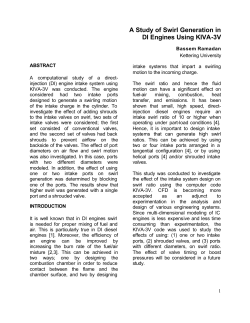 A Study of Swirl Generation in DI Engines Using KIVA-3V