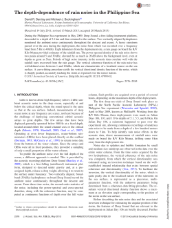 The depth-dependence of rain noise in the Philippine Sea