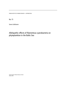 Allelopathic effects of filamentous cyanobacteria on