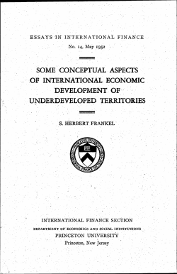 some conceptual aspects of international economic development of