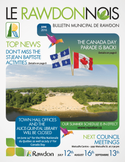Rawdonnois 2016-06 - Municipalit&eacute; de Rawdon