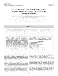 Use of Antenatal Steroids to Counteract the Negative