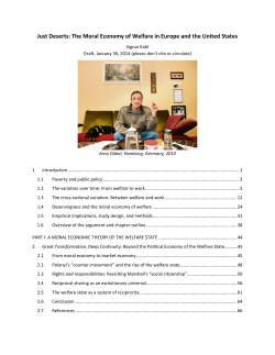 Just Deserts: The Moral Economy of Welfare in