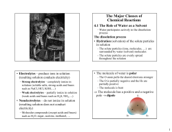 The Major Classes of Chemical Reactions