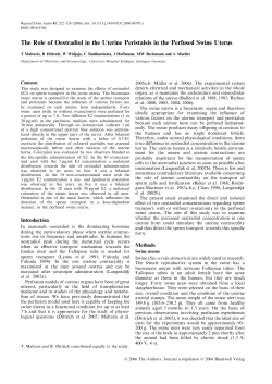 The Role of Oestradiol in the Uterine Peristalsis in the Perfused