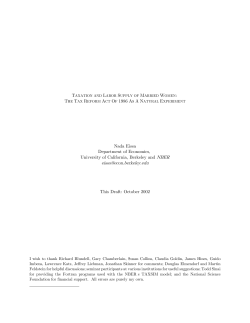 Taxation and Labor Supply of Married Women