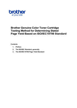 Brother Genuine Color Toner Cartridge Testing Method for