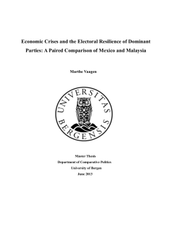 Economic Crises and the Electoral Resilience of - (BORA)