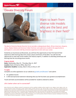 Bank of America Diversity Insight Programs - NABA