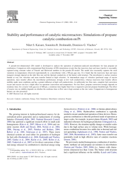 Simulations of propane catalytic combustion on Pt
