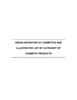 asean definition of cosmetics and illustrative list by category of