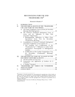 reconciling fair use and trademark use