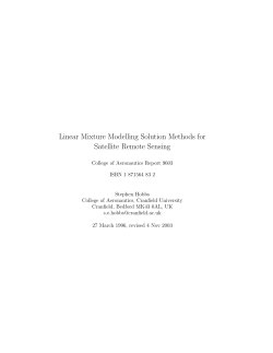 Linear Mixture Modelling Solution Methods for Satellite