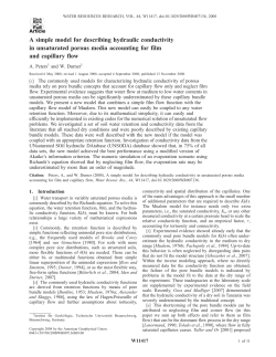 A simple model for describing hydraulic conductivity in unsaturated
