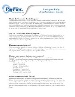 Participant FAQs about Commuter Benefits
