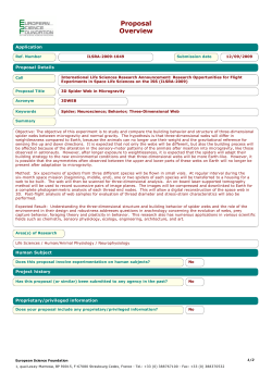 International Life Sciences Research Announcement