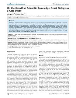 On the Growth of Scientific Knowledge
